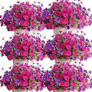 Artificial Flower (16pcs/set), Faux Flower, Decorative Flower for Home Garden, Porch, Window Box, Flower Design, Garden Decorations, Decoration Items, Flower Arrangement, Plants Decor, Ornaments